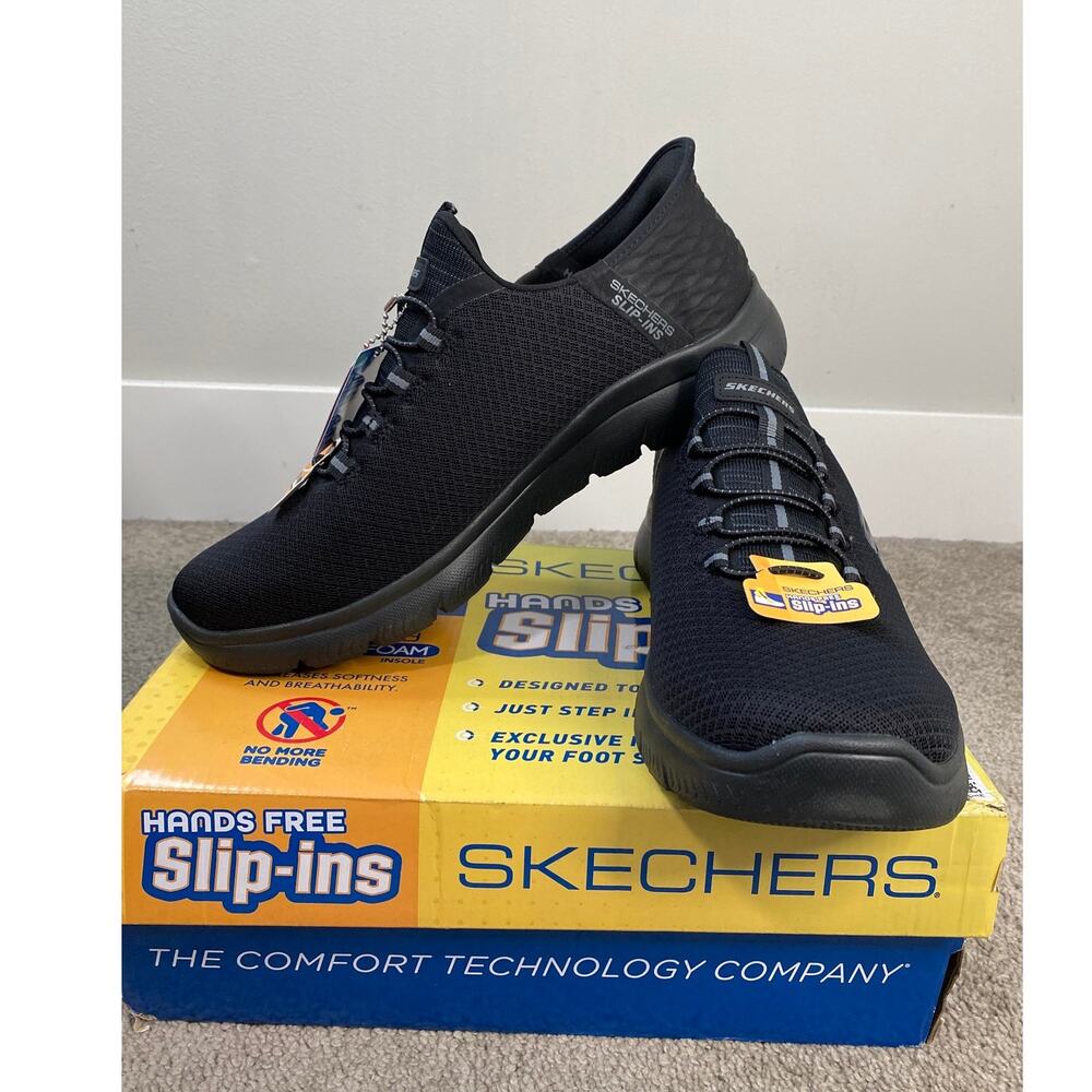 New Skechers Slip-Ins Summits High Range Black Men’s 10.5 Wide